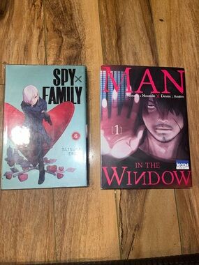 SPY x FAMILY Vol.6 & MAN in the Window Vol.1 Manga Duo - Teal, Red, Black Covers